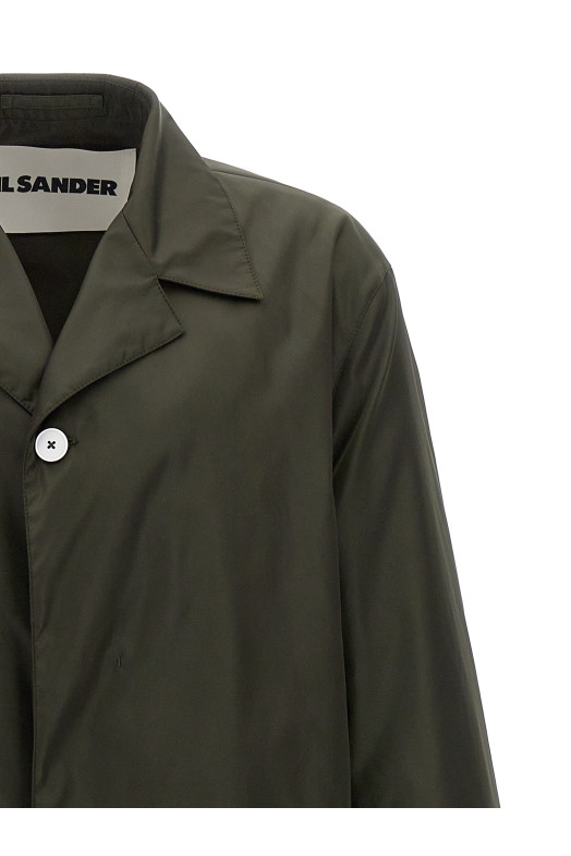 Single-breasted trench coat Green