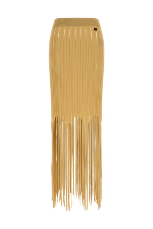 Fringed skirt Beige