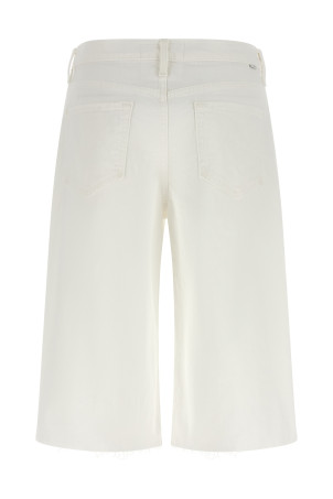 'The Whole Lot Zip Twist Fray' bermuda shorts White