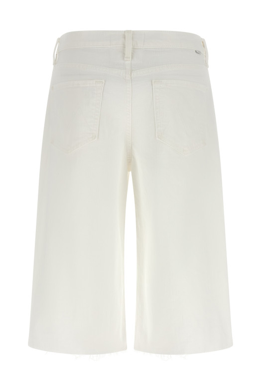 'The Whole Lot Zip Twist Fray' bermuda shorts White