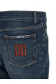 Logo patch jeans Blue