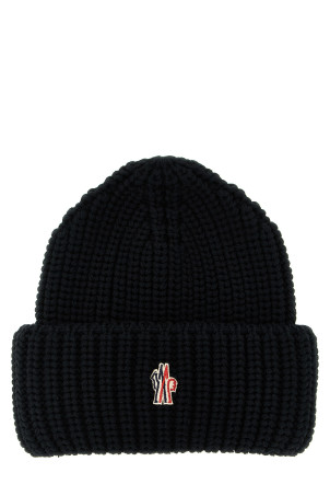 Logo patch beanie Black