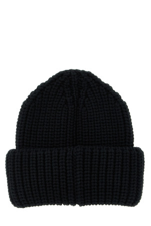 Logo patch beanie Black