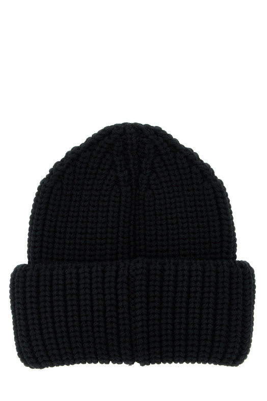 Logo patch beanie Black