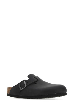 Slate leather Boston slippers Black BIRKENSTOCK (059463)