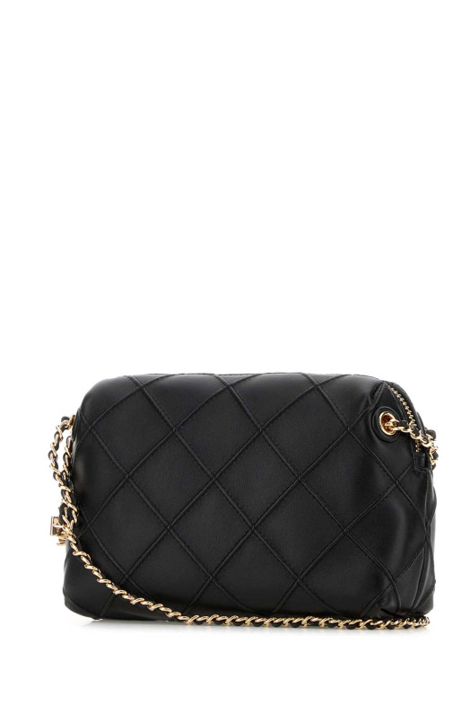 Black leather Fleming crossbody bag TORY BURCH (169226)