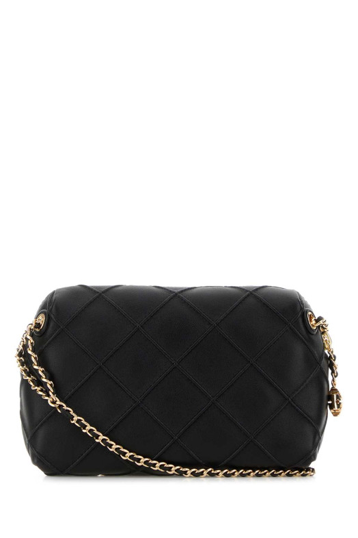 Black leather Fleming crossbody bag TORY BURCH (169226)