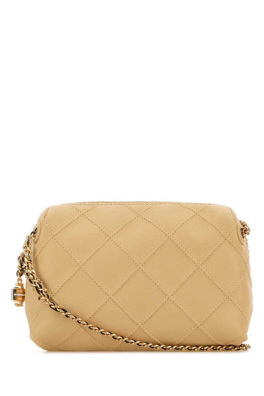 Cream leather Fleming crossbody bag TORY BURCH (169226)