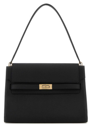 Black leather large Lee Radziwill shoulder bag TORY BURCH (169241)