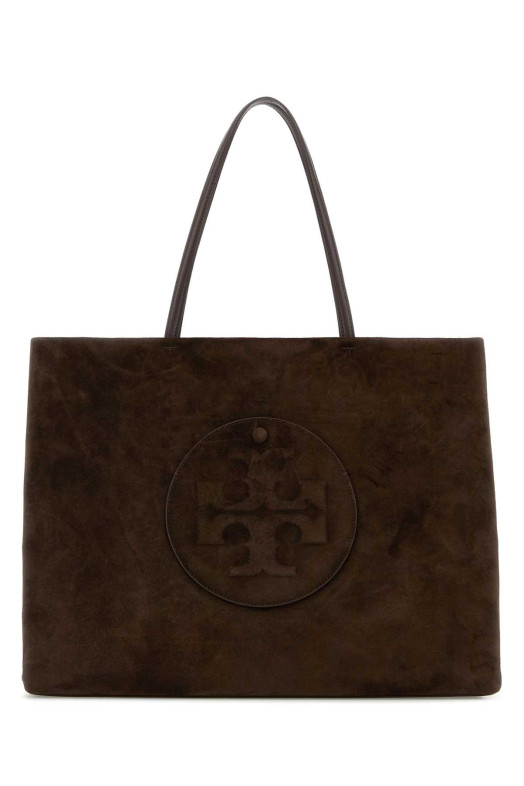 Brown suede Ella shopping bag Multicolor TORY BURCH (170980)