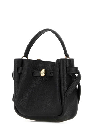 Black leather mini Romy bucket bag TORY BURCH (179988)