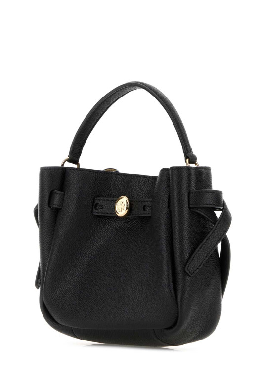 Black leather mini Romy bucket bag TORY BURCH (179988)