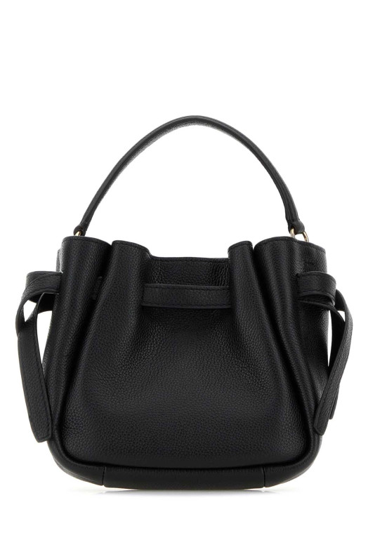 Black leather mini Romy bucket bag TORY BURCH (179988)