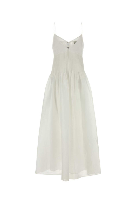 White linen blend dress White TORY BURCH (181157)