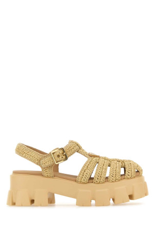 Raffia Monolith sandals PRADA (1X138NF0553L8W)