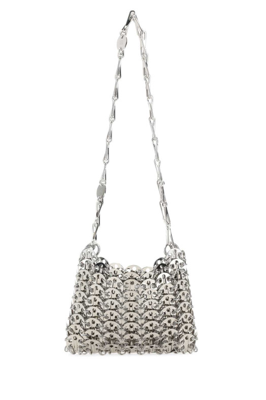 Silver metal 1969 nano shoulder bag RABANNE (20PSS0127MET001)
