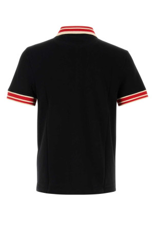Black piquet polo shirt Black VALENTINO GARAVANI (7V3MH01KB19)
