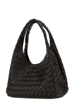 Dark brown leather small Campana shoulder bag BOTTEGA VENETA (854248V4SC0)