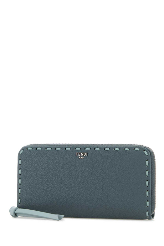 Air Force blue leather large Peekaboo wallet FENDI (8M0517AURN)