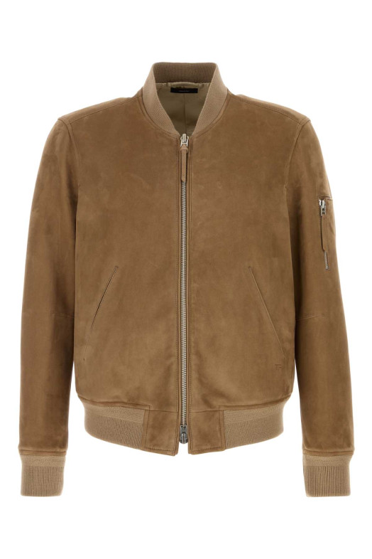 Biscuit suede jacket TOM FORD (LBS087LMS027)
