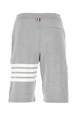 Melange grey cotton bermuda shorts THOM BROWNE (MJQ012H00535)