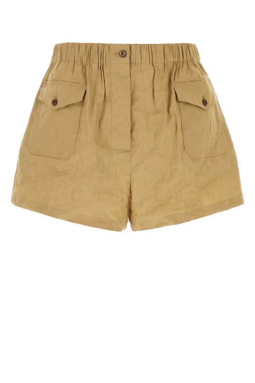 Camel stretch cotton blend shorts PRADA (P229ISOOO14NH)