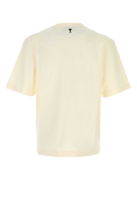 Ivory cotton oversize t-shirt AMI (UTS384726)