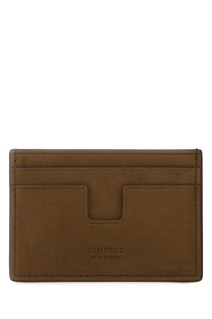 Brown suede card holder TOM FORD (Y0232LCL504S)