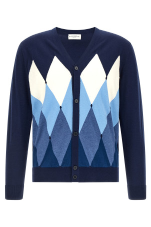 Cardigan Argyle Blue