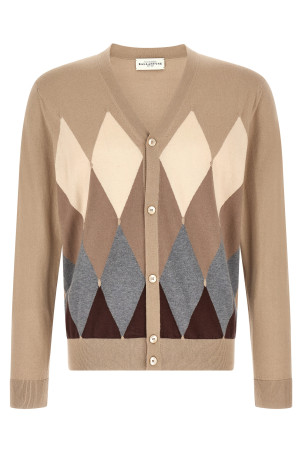 Cardigan Argyle Beige