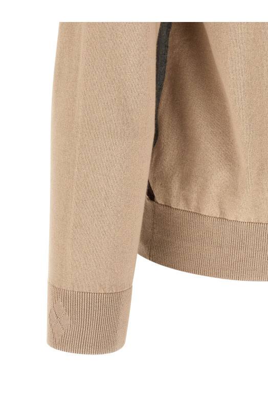 Cardigan Argyle Beige