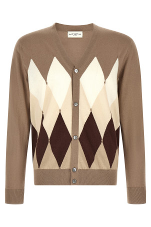 Cardigan Argyle Brown