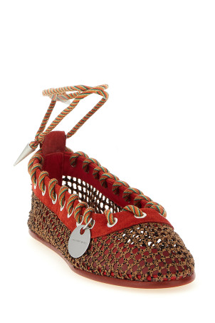 'Reticella' ballet flats Red