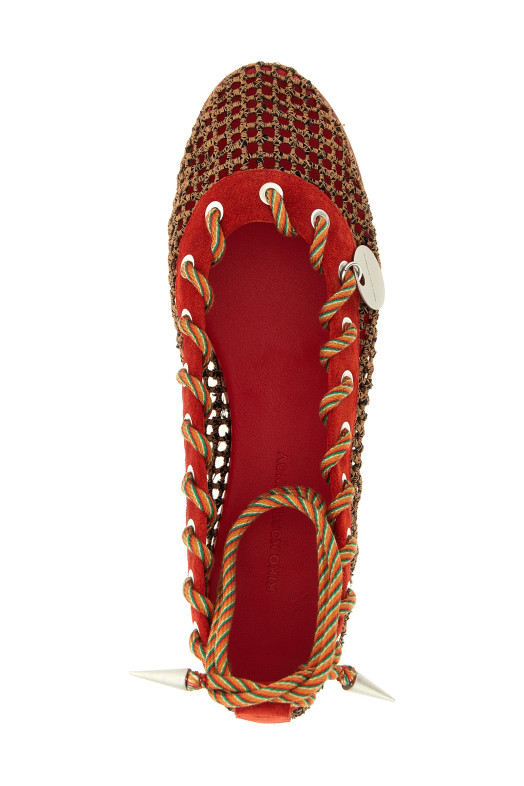 'Reticella' ballet flats Red