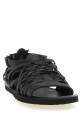 Braided leather sandals Black