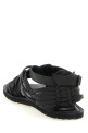Braided leather sandals Black