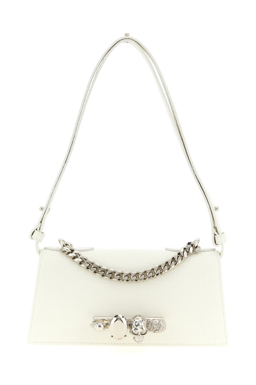 'Jewelled' mini shoulder bag White