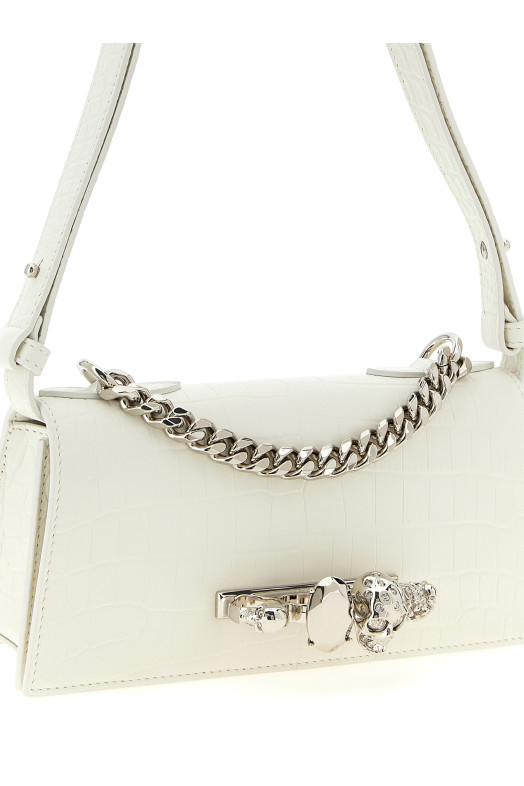 'Jewelled' mini shoulder bag White