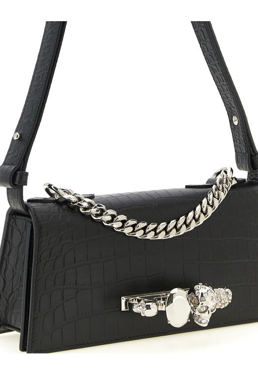 'Jewelled' mini shoulder bag Black