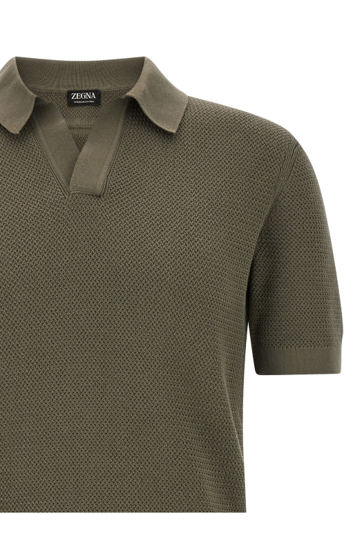 Premium cotton polo shirt Gray