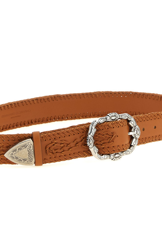 'Majaro' embroidery belt Brown