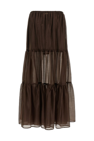 Flounces skirt Brown