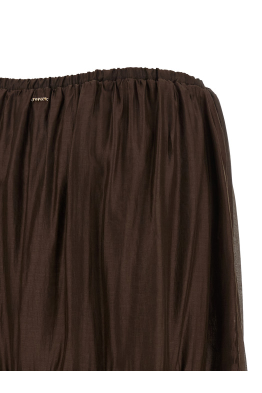 Flounces skirt Brown