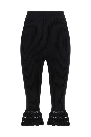 'Cotton Crochet' pants Black