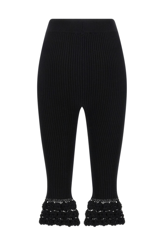 'Cotton Crochet' pants Black