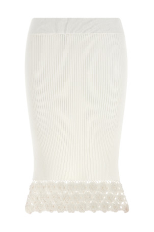 'Cotton Crochet' skirt White