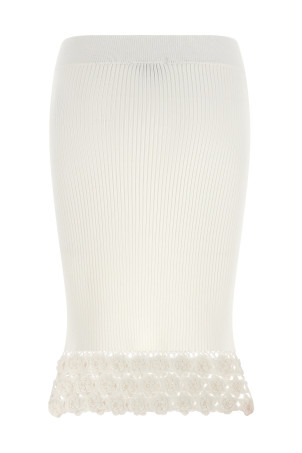 'Cotton Crochet' skirt White