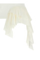 Silk ruffle tank top White
