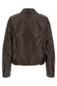 Balloon cropped jacket Brown