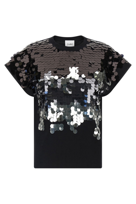 Sequin T-shirt Black